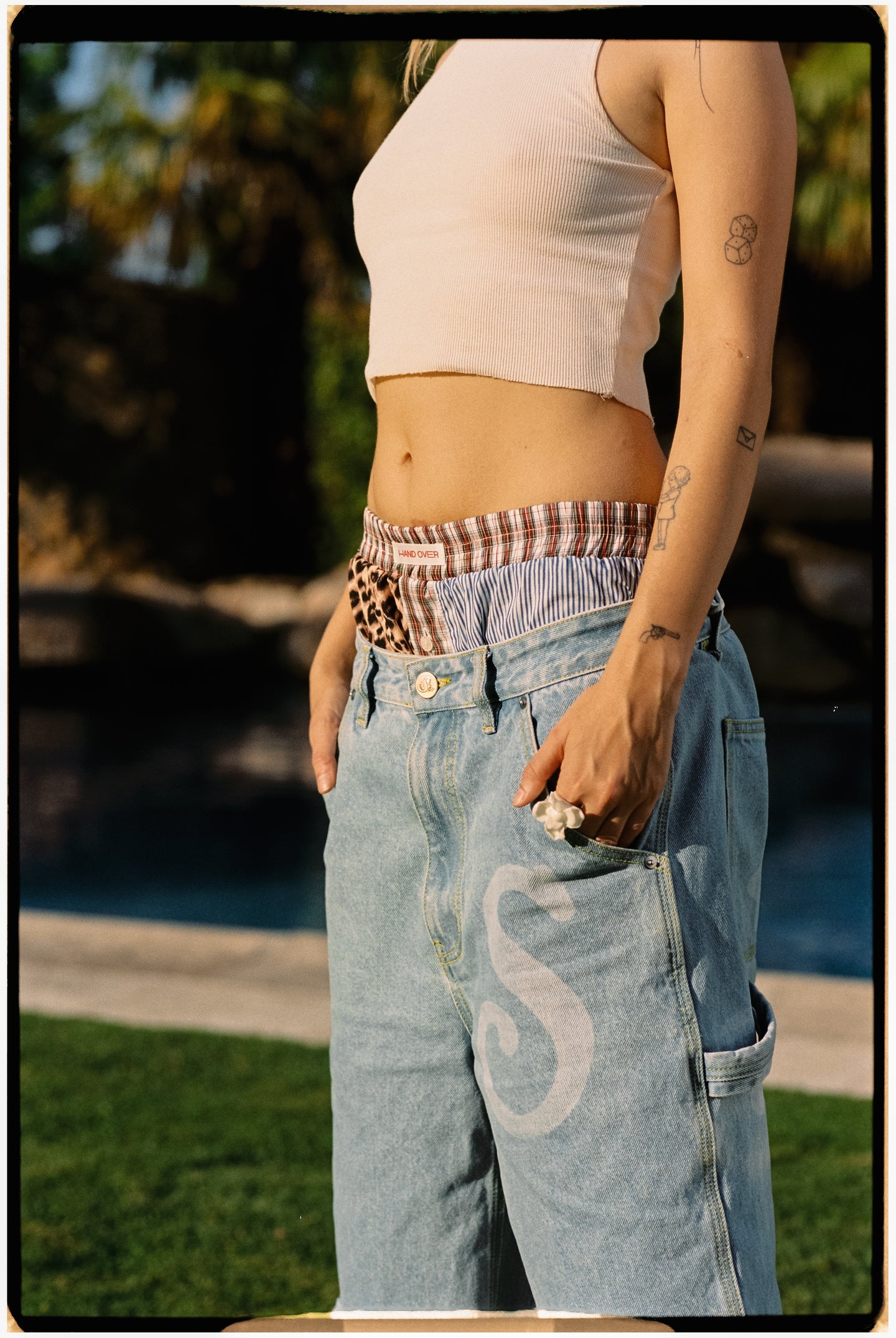 S-STARS DENIM SHORTS DIRT WASHED BLUE